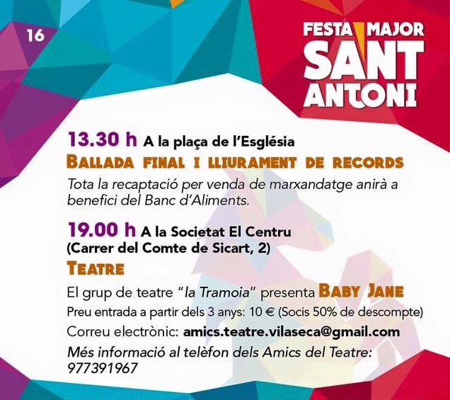 Programa de Festa Major de Vila-seca 2016